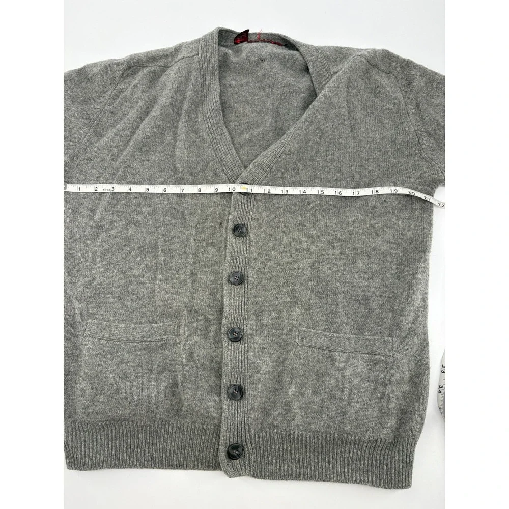 Vtg Robinson's Southern California 100% Wool Cardigan Scotland Grandpa Sweater L